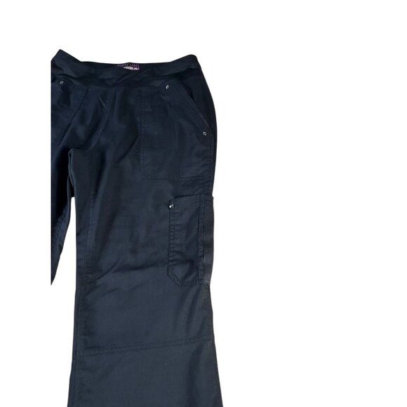 Purple Label Yoga by Healing Hands Pants Black Women's XST Stretch Scrubs Cargo - Picture 3 of 14